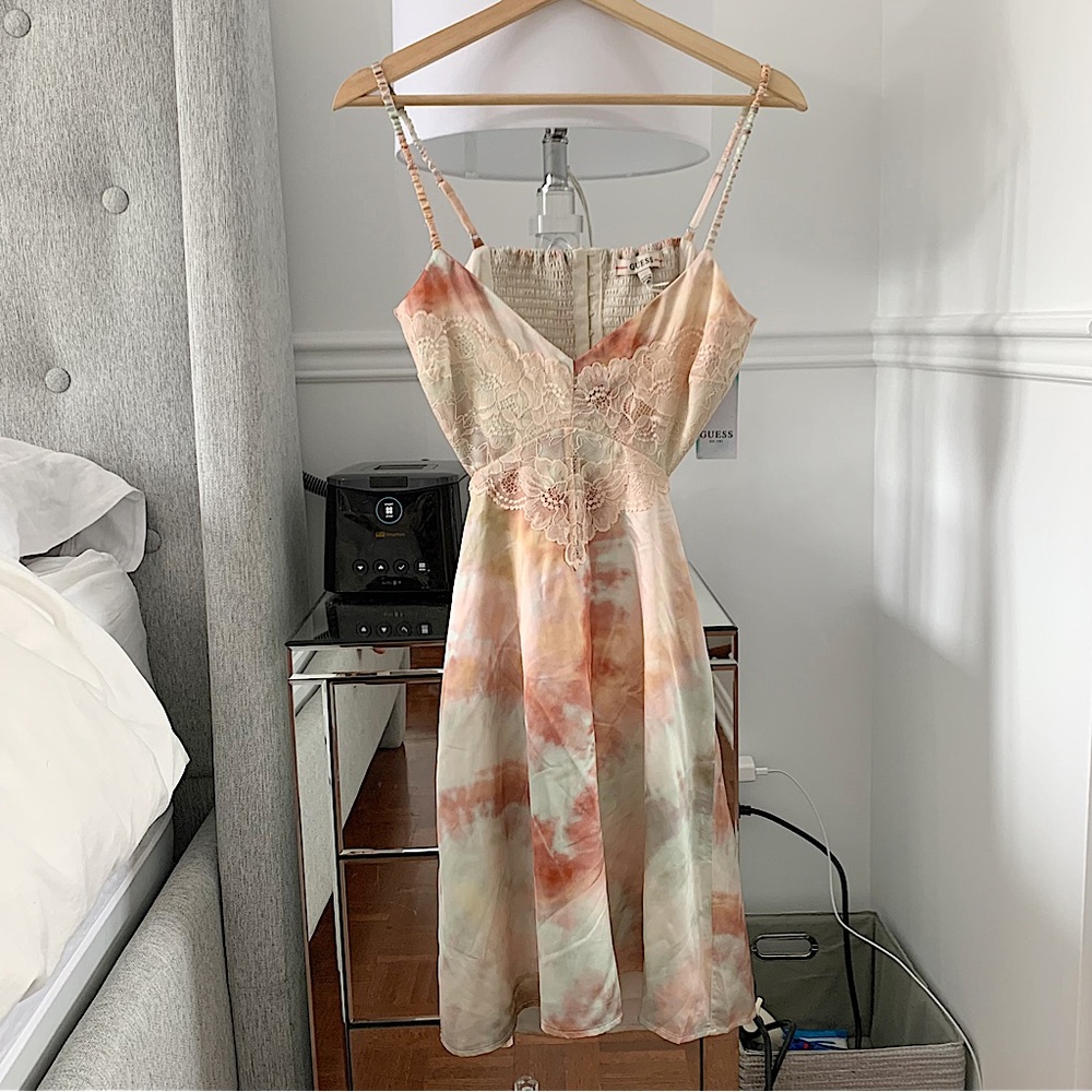 GUESS | Smoked pearl tie dye Bianca dress - Picture 4 of 11